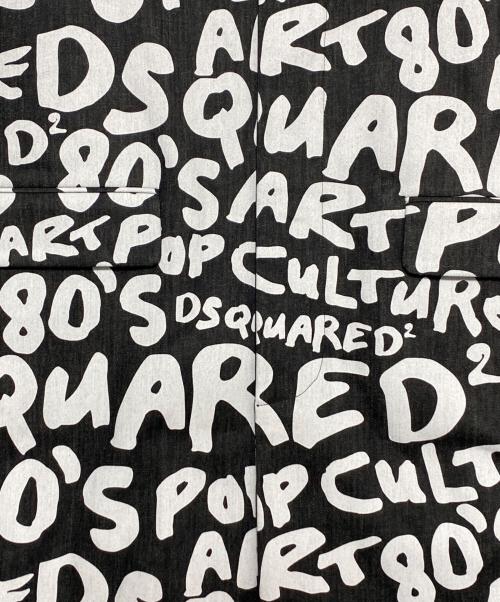 DSQUARED2（ディースクエアード）DSQUARED2 (ディースクエアード) Pop 80' Trench ブラック×ホワイト サイズ:48の古着・服飾アイテム