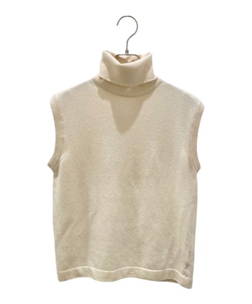 HERMES（エルメス）HERMES (エルメス) カシミヤ セリエボタン タートルネックアンサンブルカーディガン アイボリー サイズ:Mの古着・服飾アイテム