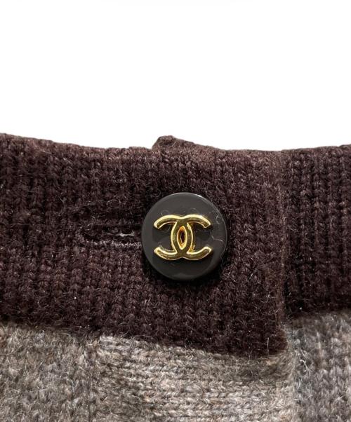 CHANEL（シャネル）CHANEL (シャネル) 96A ココマークボタン カシミヤアンサンブルカーディガン ブラウン サイズ:36の古着・服飾アイテム