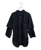 COMME des GARCONS HOMME DEUXコムデギャルソン オム ドゥ）の古着「レイヤードシャツ」｜ブラック