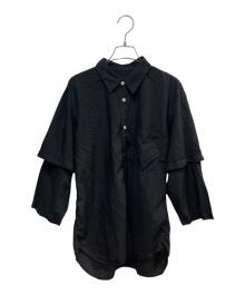 COMME des GARCONS HOMME DEUX（コムデギャルソン オム ドゥ）の古着「レイヤードシャツ」｜ブラック