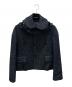 COMME des GARCONS COMME des GARCONS（コムデギャルソン コムデギャルソン）の古着「25AW ウール フリル ドッキング ラウンドカラージャケット」｜ブラック