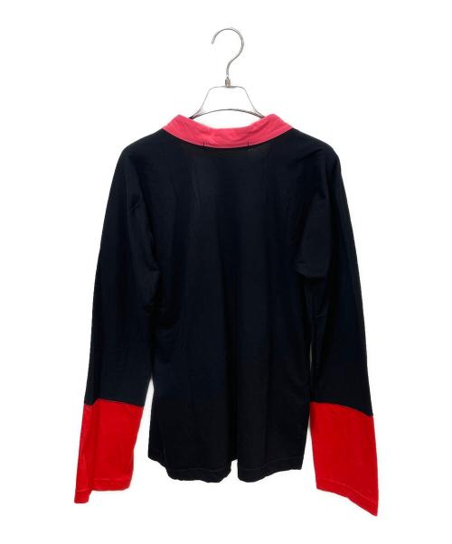 COMME des GARCONS（コムデギャルソン）COMME des GARCONS (コムデギャルソン)  フェイクカラー プルオーバー トップス 切替カットソー ブラック サイズ:Lの古着・服飾アイテム