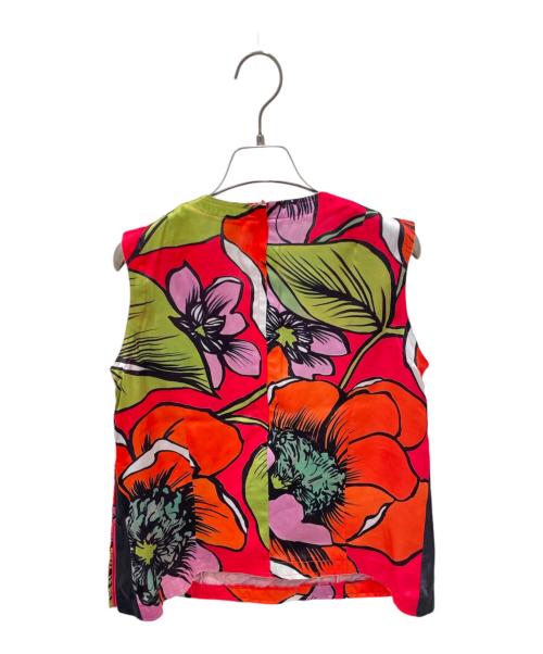 COMME des GARCONS（コムデギャルソン）COMME des GARCONS (コムデギャルソン) FLOWERS PRINTED SATIN TOP オレンジ サイズ:Mの古着・服飾アイテム
