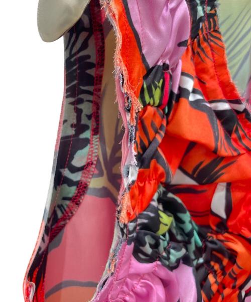 COMME des GARCONS（コムデギャルソン）COMME des GARCONS (コムデギャルソン) FLOWERS PRINTED SATIN TOP オレンジ サイズ:Mの古着・服飾アイテム