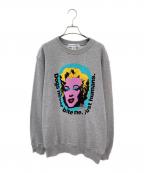 COMME des GARCONS SHIRTコムデギャルソンシャツ）の古着「マリリンモンロープリントスウェット」｜グレー