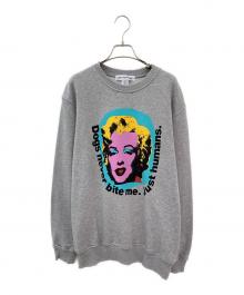 COMME des GARCONS SHIRT（コムデギャルソンシャツ）の古着「マリリンモンロープリントスウェット」｜グレー