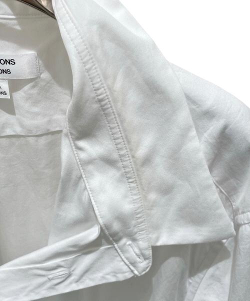 COMME des GARCONS COMME des GARCONS（コムデギャルソン コムデギャルソン）COMME des GARCONS COMME des GARCONS (コムデギャルソン コムデギャルソン) 22AW ねじれプリーツシャツワンピース ホワイト サイズ:Mの古着・服飾アイテム