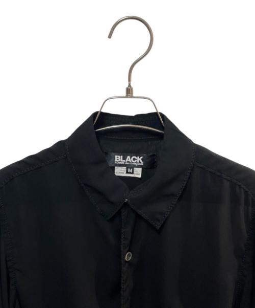 BLACK COMME des GARCONS（ブラックコムデギャルソン）BLACK COMME des GARCONS (ブラックコムデギャルソン) シアーシャツ ブラック サイズ:Mの古着・服飾アイテム