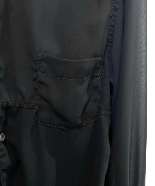 BLACK COMME des GARCONS（ブラックコムデギャルソン）BLACK COMME des GARCONS (ブラックコムデギャルソン) シアーシャツ ブラック サイズ:Mの古着・服飾アイテム