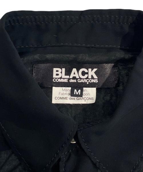 BLACK COMME des GARCONS（ブラックコムデギャルソン）BLACK COMME des GARCONS (ブラックコムデギャルソン) シアーシャツ ブラック サイズ:Mの古着・服飾アイテム