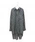 COMME des GARCONS（コムデギャルソン）の古着「チェック切替ネックベルトロングシャツ」｜ホワイト×ブラック