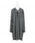 COMME des GARCONS (コムデギャルソン) チェック切替ネックベルトロングシャツ ホワイト×ブラック サイズ:M：58000円