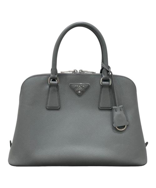 PRADA（プラダ）PRADA (プラダ) サファアーノ ハンドバッグ グレーの古着・服飾アイテム