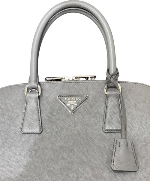 PRADA（プラダ）PRADA (プラダ) サファアーノ ハンドバッグ グレーの古着・服飾アイテム