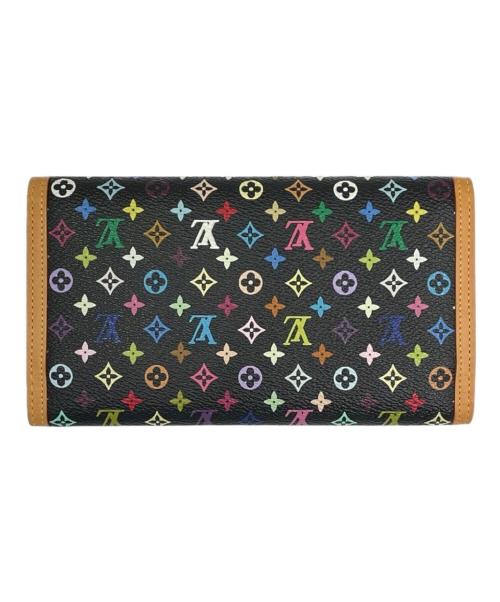 LOUIS VUITTON（ルイ ヴィトン）LOUIS VUITTON (ルイ ヴィトン) モノグラム・マルチカラー ポルトトレゾール・インターナショナル M92658 ブラックの古着・服飾アイテム