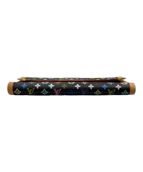 LOUIS VUITTON（ルイ ヴィトン）LOUIS VUITTON (ルイ ヴィトン) モノグラム・マルチカラー ポルトトレゾール・インターナショナル M92658 ブラックの古着・服飾アイテム