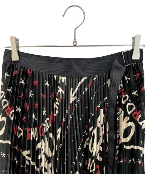 sacai（サカイ）sacai (サカイ) ラッププリーツスカート/巻きスカート ブラック サイズ:1の古着・服飾アイテム