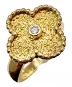 VAN CLEEF & ARPELSヴァンクリーフ＆アーペル）の古着「Vintage Alhambra/ヴィンテージアルハンブラ 1Pダイヤモンドリング/イエローゴールド」