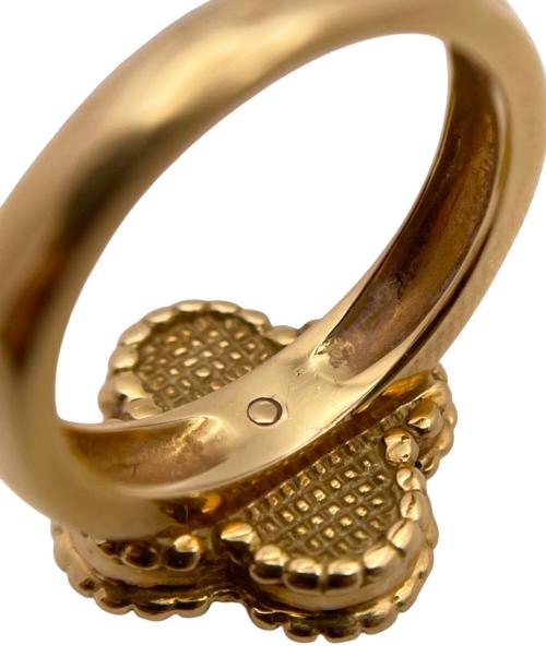 VAN CLEEF & ARPELS（ヴァンクリーフ＆アーペル）VAN CLEEF & ARPELS (ヴァンクリーフ＆アーペル) Vintage Alhambra/ヴィンテージアルハンブラ 1Pダイヤモンドリング/イエローゴールド サイズ:49（約8号）の古着・服飾アイテム