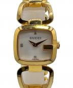 GUCCIグッチ）の古着「Gコレクション 3Pダイヤモンド レディース腕時計」｜ホワイト