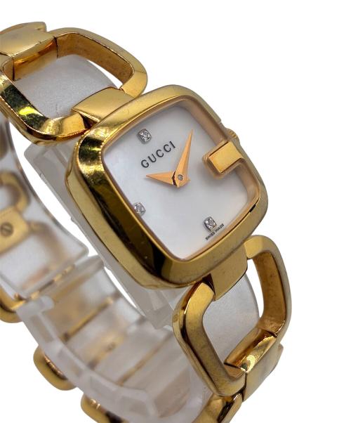 GUCCI（グッチ）GUCCI (グッチ) Gコレクション 3Pダイヤモンド レディース腕時計 ホワイトの古着・服飾アイテム