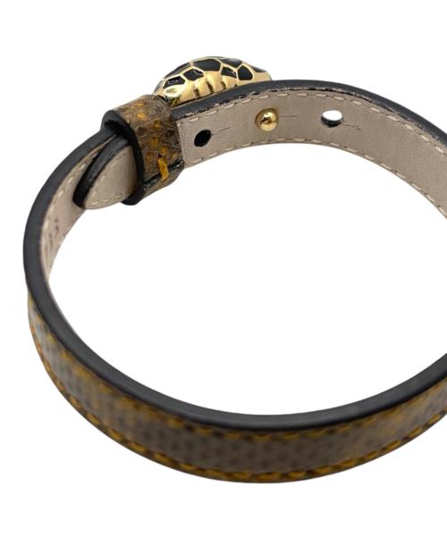 BVLGARI（ブルガリ）BVLGARI (ブルガリ) セルペンティレザーブレスレット ブラウンの古着・服飾アイテム