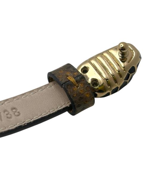 BVLGARI（ブルガリ）BVLGARI (ブルガリ) セルペンティレザーブレスレット ブラウンの古着・服飾アイテム