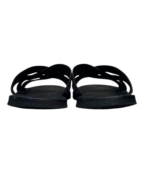 Berluti（ベルルッティ）Berluti (ベルルッティ) シフノス スクリット カリグラフィ グラディエーターサンダル ブラック×ブラウン サイズ:9の古着・服飾アイテム