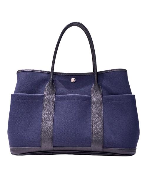 HERMES（エルメス）HERMES (エルメス) ガーデンパーティポケット36 PM/X刻印：2016 ブルーマリン×ノワール サイズ:36（PM）の古着・服飾アイテム