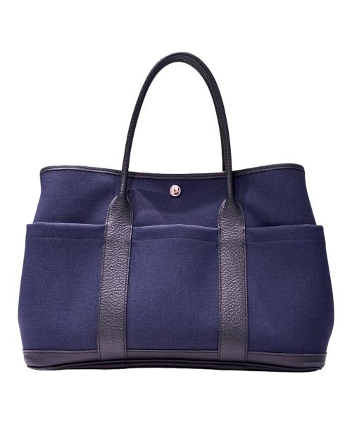 HERMES（エルメス）HERMES (エルメス) ガーデンパーティポケット36 PM/X刻印：2016 ブルーマリン×ノワール サイズ:36（PM）の古着・服飾アイテム
