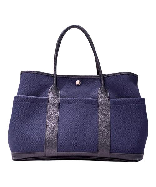 HERMES（エルメス）HERMES (エルメス) ガーデンパーティポケット36 PM/X刻印：2016 ブルーマリン×ノワール サイズ:36（PM）の古着・服飾アイテム