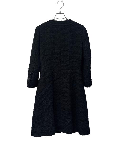 CHANEL（シャネル）CHANEL (シャネル) ココマークボタン ウールツイードコート ブラック サイズ:36の古着・服飾アイテム