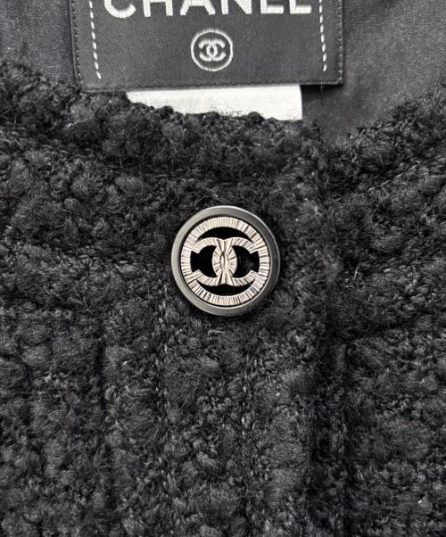 CHANEL（シャネル）CHANEL (シャネル) ココマークボタン ウールツイードコート ブラック サイズ:36の古着・服飾アイテム