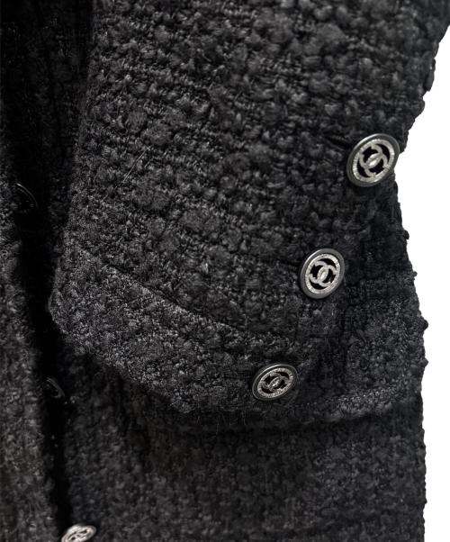 CHANEL（シャネル）CHANEL (シャネル) ココマークボタン ウールツイードコート ブラック サイズ:36の古着・服飾アイテム