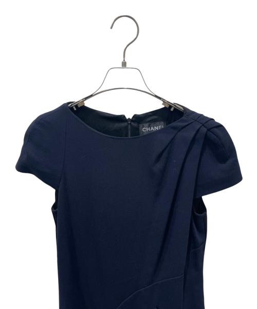 CHANEL（シャネル）CHANEL (シャネル) P41 バイカラーワンピース ブラック×ネイビー サイズ:36の古着・服飾アイテム