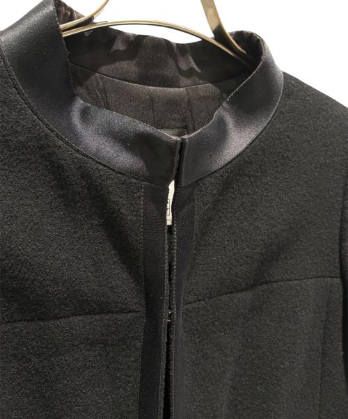 CHANEL（シャネル）CHANEL (シャネル) ココマークボタン付きウールノーカラーコート ブラック サイズ:38の古着・服飾アイテム