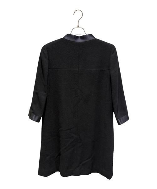 CHANEL（シャネル）CHANEL (シャネル) ココマークボタン付きウールノーカラーコート ブラック サイズ:38の古着・服飾アイテム