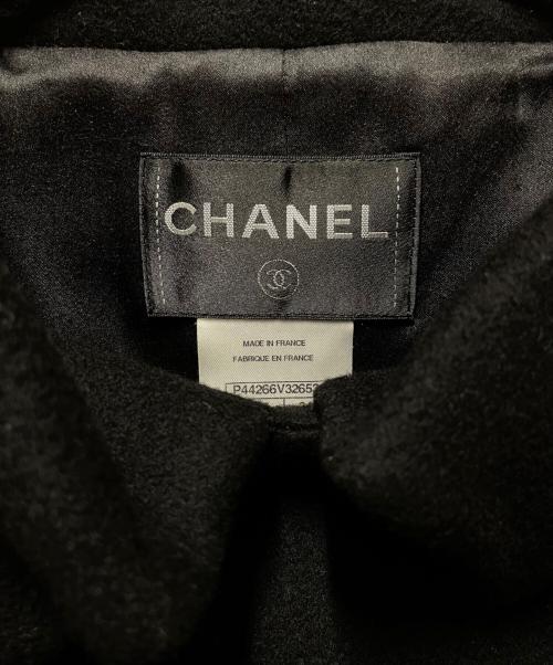 CHANEL（シャネル）CHANEL (シャネル) ココマークボタン ウールダブルコート ブラック サイズ:34の古着・服飾アイテム