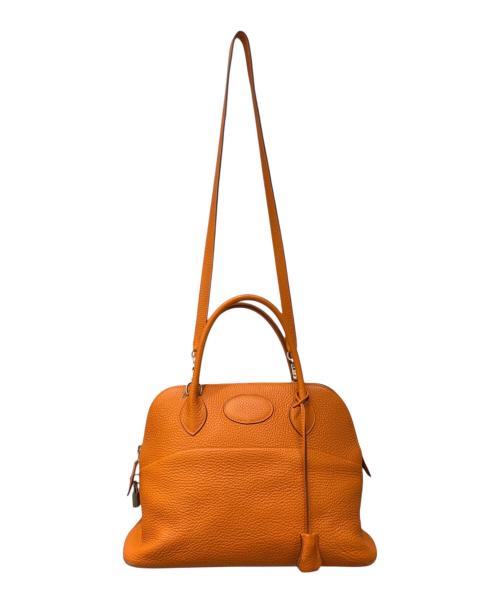 HERMES（エルメス）HERMES (エルメス) ボリード 31/シルバー金具/トリヨンクレマンス/オレンジ系/□J刻印/2006年 オレンジ系×シルバー金具 サイズ:31の古着・服飾アイテム