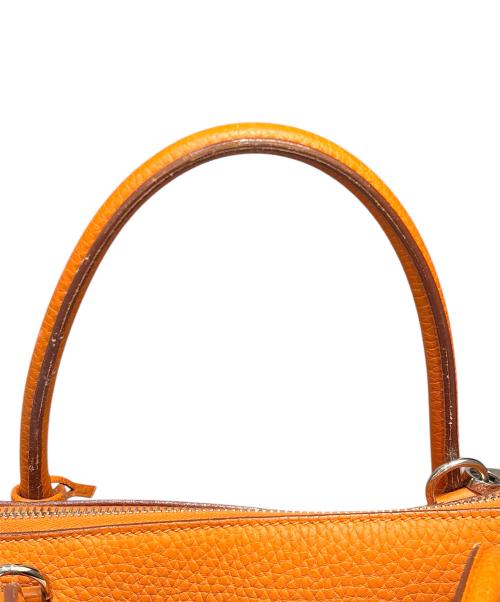 HERMES（エルメス）HERMES (エルメス) ボリード 31/シルバー金具/トリヨンクレマンス/オレンジ系/□J刻印/2006年 オレンジ系×シルバー金具 サイズ:31の古着・服飾アイテム