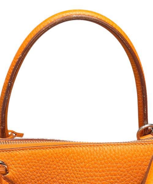 HERMES（エルメス）HERMES (エルメス) ボリード 31/シルバー金具/トリヨンクレマンス/オレンジ系/□J刻印/2006年 オレンジ系×シルバー金具 サイズ:31の古着・服飾アイテム