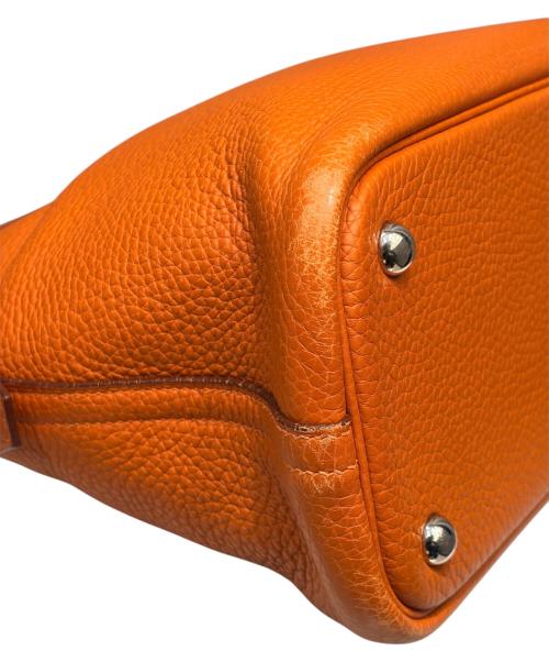 HERMES（エルメス）HERMES (エルメス) ボリード 31/シルバー金具/トリヨンクレマンス/オレンジ系/□J刻印/2006年 オレンジ系×シルバー金具 サイズ:31の古着・服飾アイテム