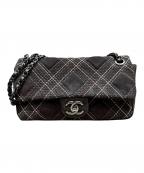 CHANELシャネル）の古着「ワイルドステッチ25/スウェードチェーンショルダーバッグ」｜グレー