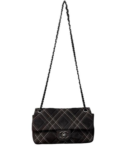 CHANEL（シャネル）CHANEL (シャネル) ワイルドステッチ25/スウェードチェーンショルダーバッグ グレーの古着・服飾アイテム