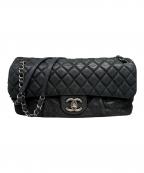 CHANELシャネル）の古着「マトラッセ シングルフラップ30」｜ブラック