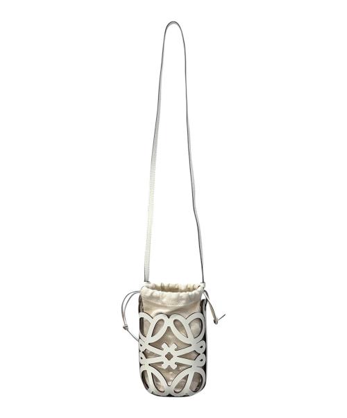 LOEWE（ロエベ）LOEWE (ロエベ) カットアウトポケット / ショルダーバッグ ホワイトの古着・服飾アイテム