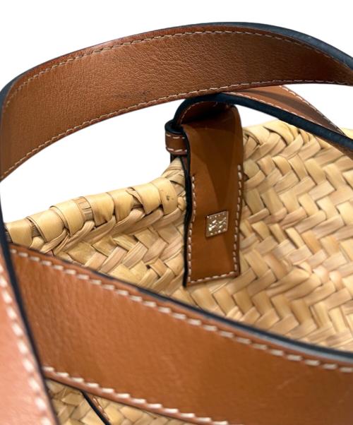 LOEWE（ロエベ）LOEWE (ロエベ) バスケットバッグ スモール / ビジュー付 ナチュラルの古着・服飾アイテム