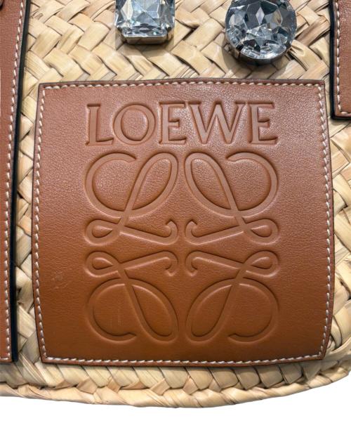LOEWE（ロエベ）LOEWE (ロエベ) バスケットバッグ スモール / ビジュー付 ナチュラルの古着・服飾アイテム
