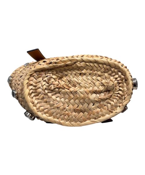 LOEWE（ロエベ）LOEWE (ロエベ) バスケットバッグ スモール / ビジュー付 ナチュラルの古着・服飾アイテム